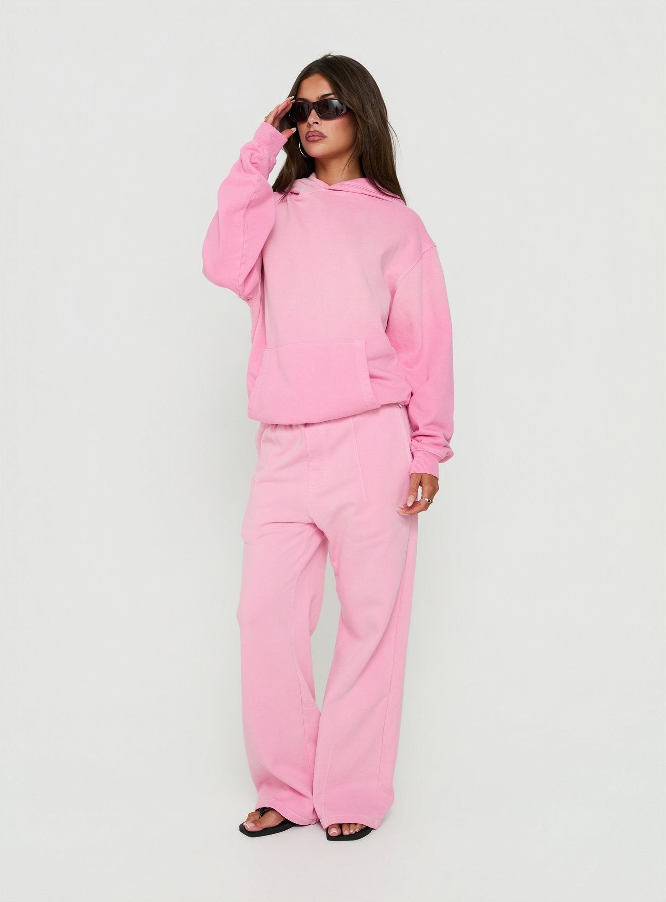 American Thrift Pullover Oversized Hoodie Washed Pink view 3