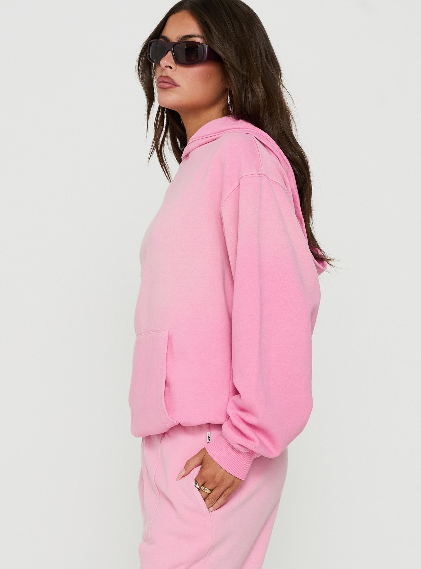 American Thrift Pullover Oversized Hoodie Washed Pink view 4